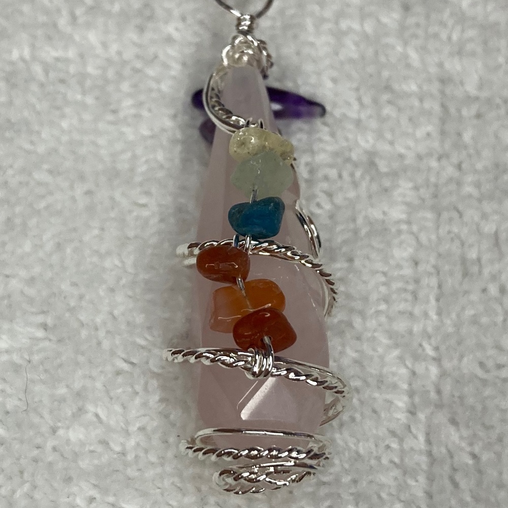 Rose quarts necklace - Picture 4 of 4